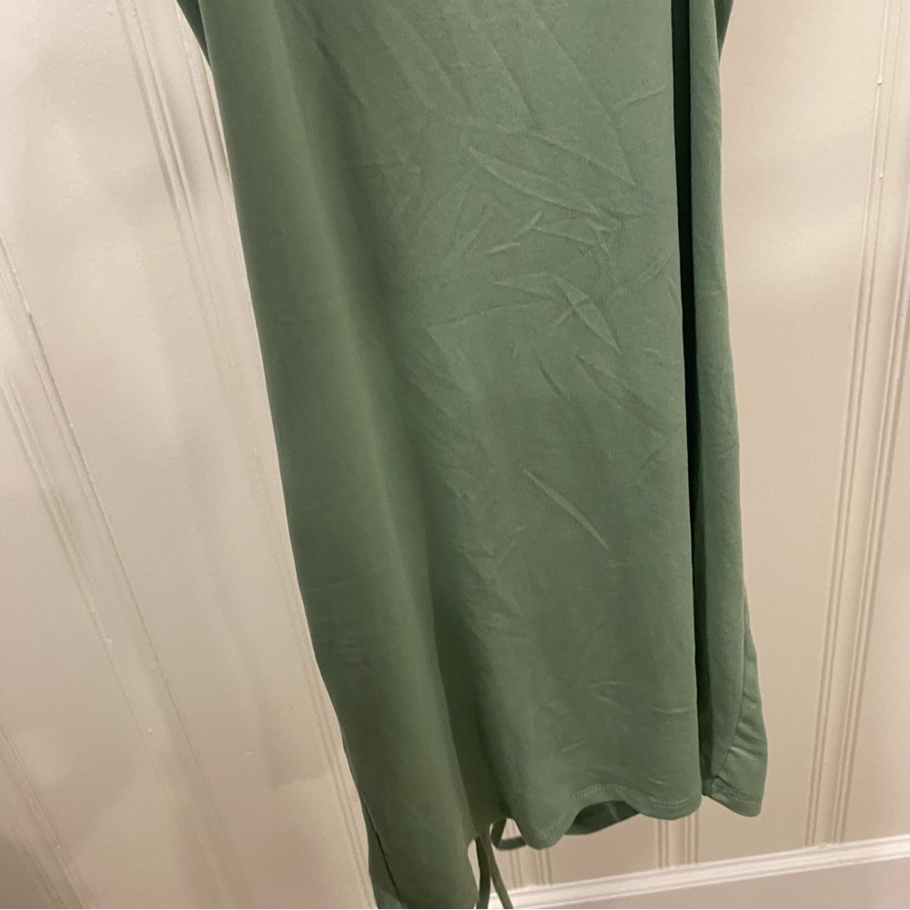 Green Ruched Mini Dress - Picture 6 of 7